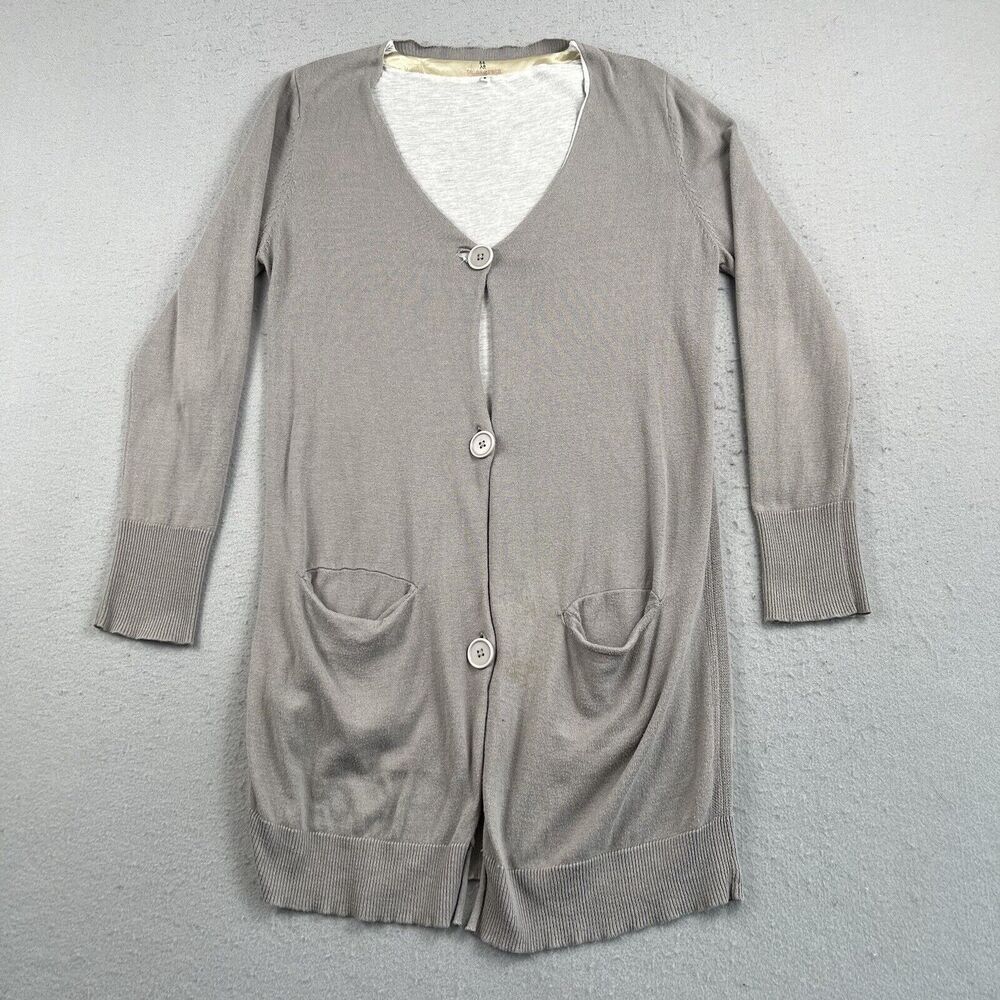 Pete & Greta Johnny Was Long Sleeve V Neck Button Front Cardigan Sweater Women S